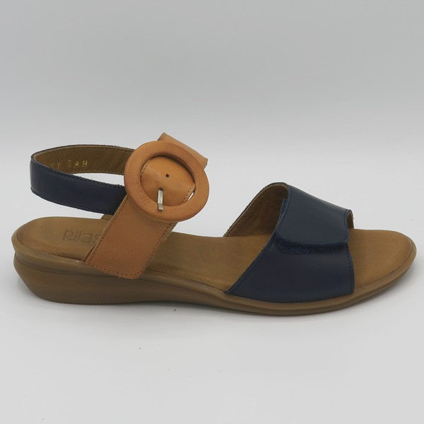 PRESLEY-RIL - NAVY/TAN